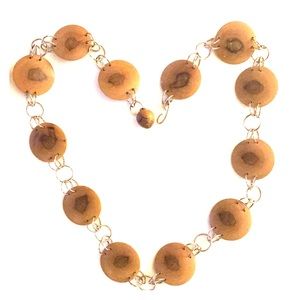 💰4/$25 Natural Wood and Chain Belt